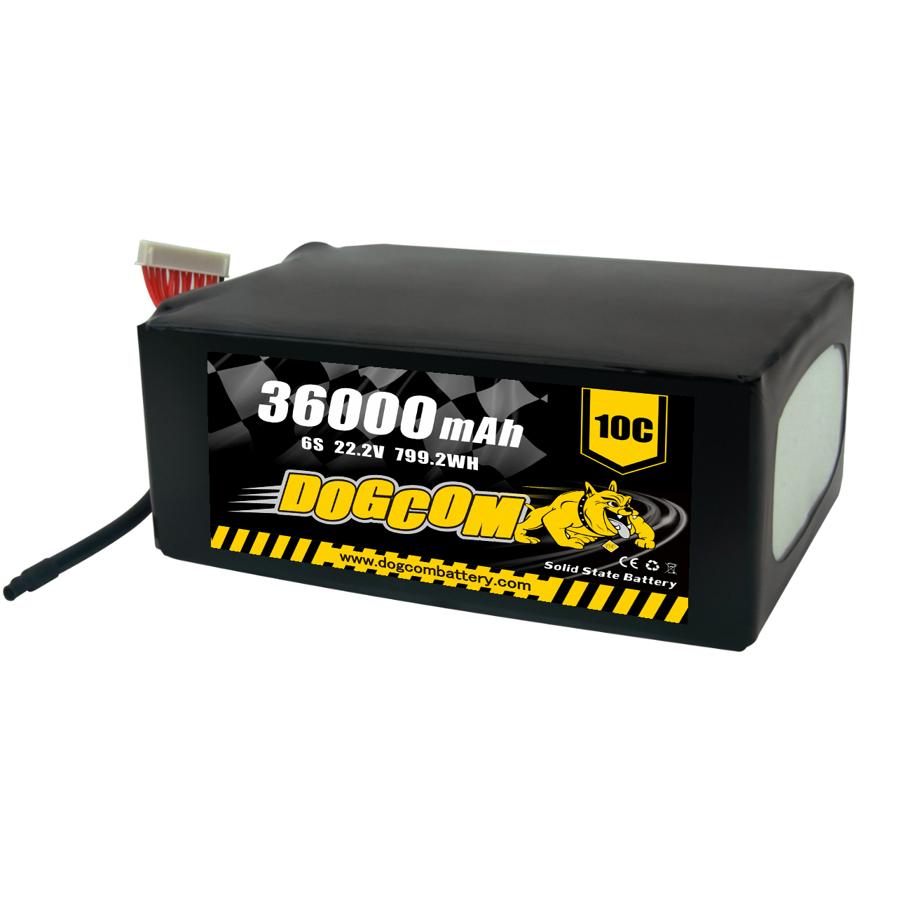 DOGCOM 36000mAh 10C 22.2V 6S1P Lipo Battery Semi-solid State Pack with XT90S