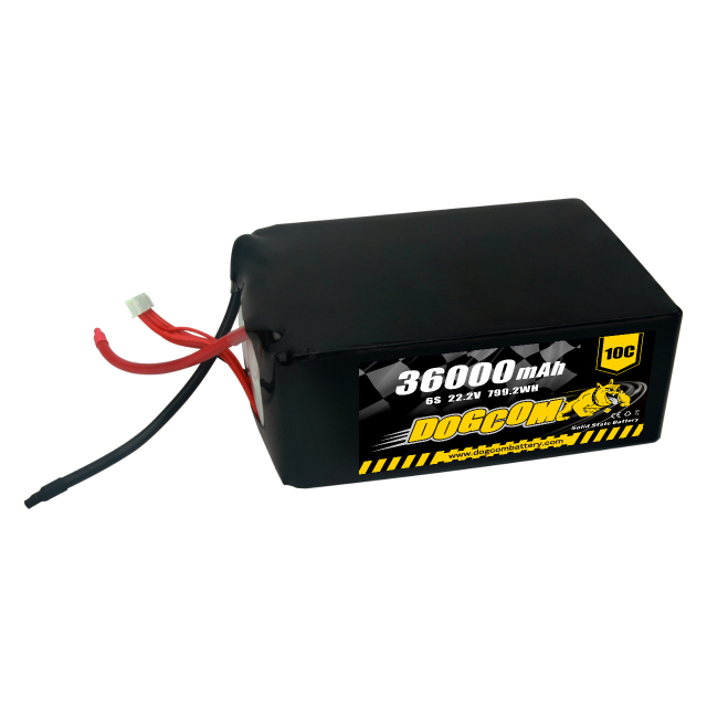 DOGCOM 36000mAh 10C 22.2V 6S1P Lipo Battery Semi-solid State Pack with XT90S