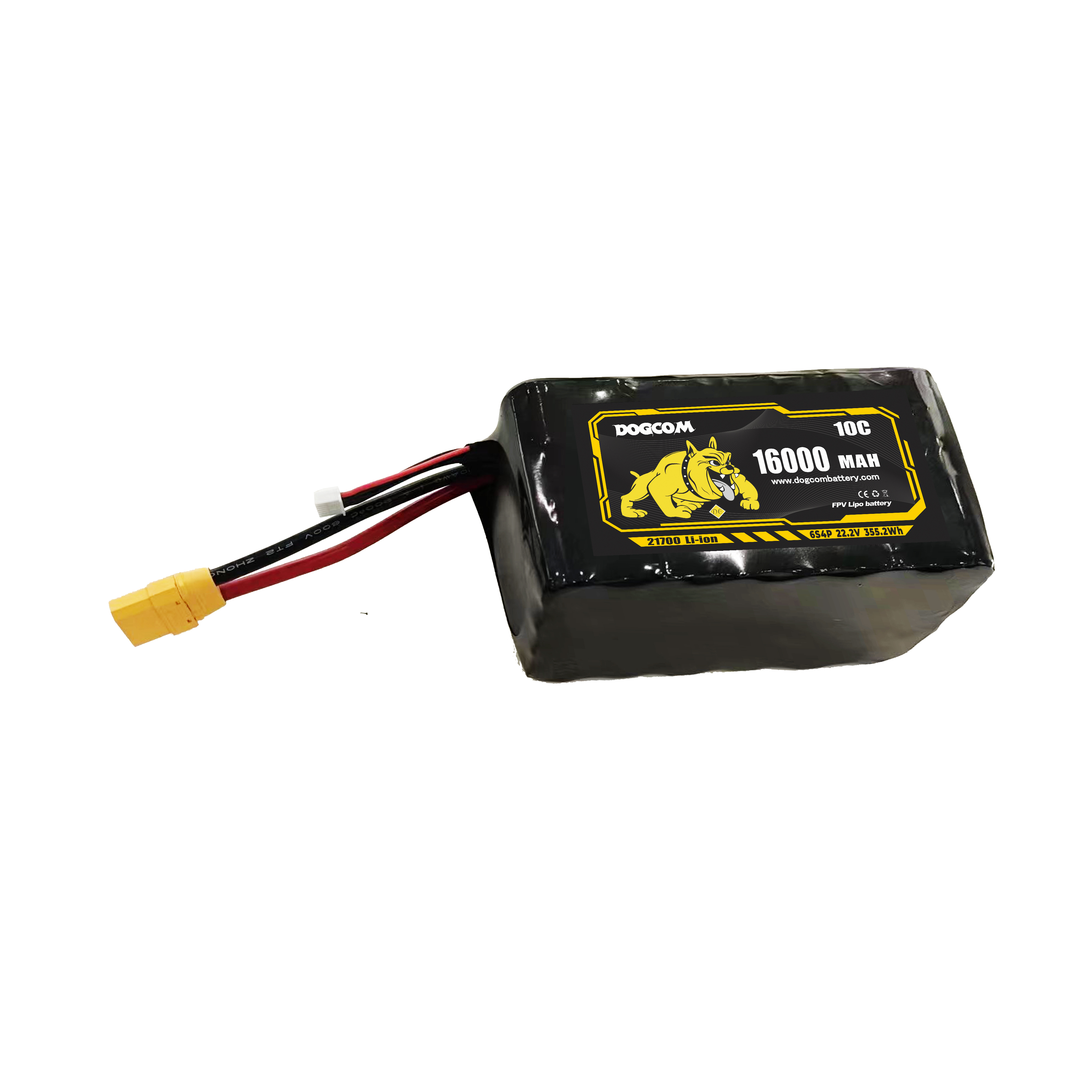 DOGCOM 21700 Li-ion battery 16000mAh 6S4P 22.2V is designed for long-range pilots
