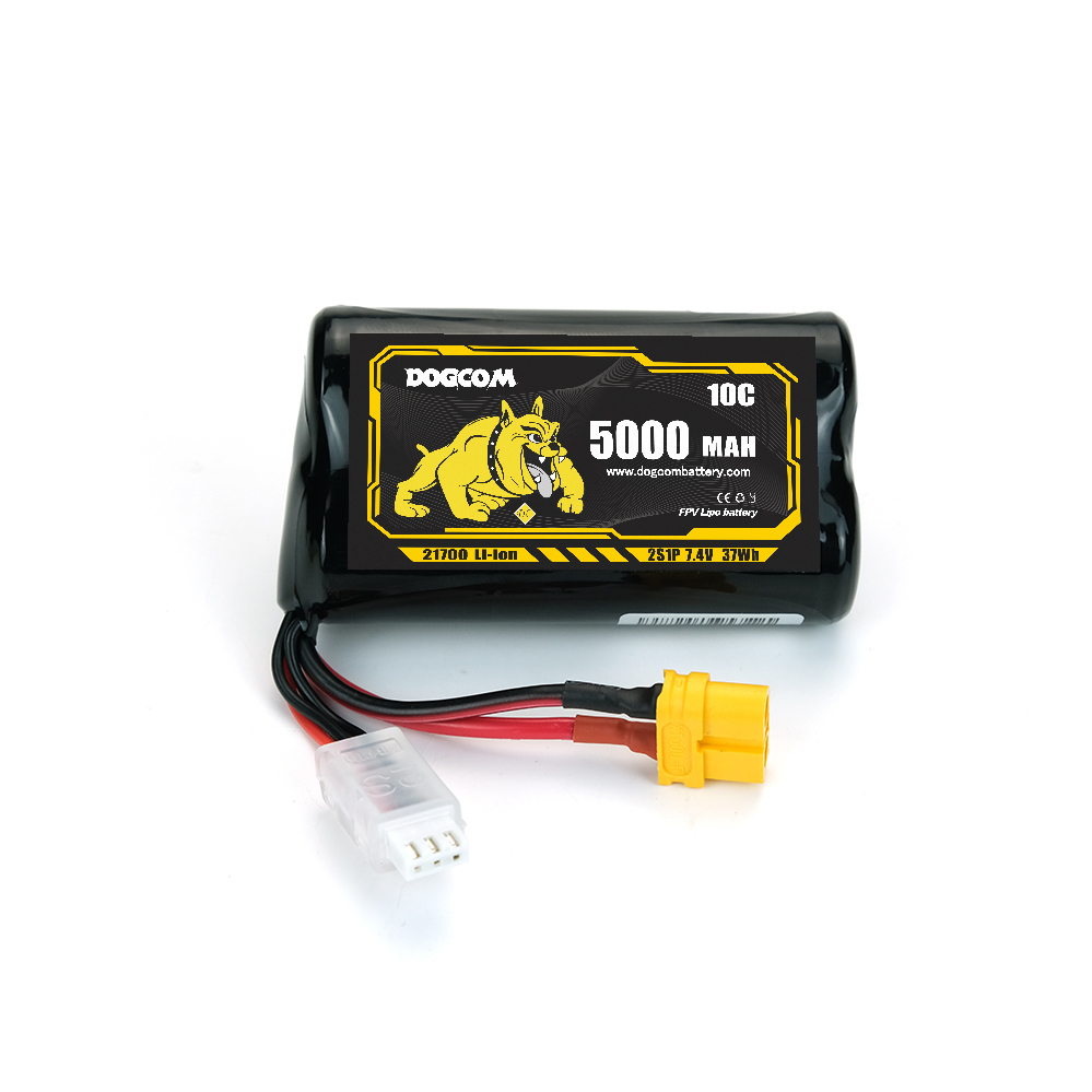 DOGCOM 21700 Li-ion battery 5000mAh 7.4V is special design for FPV drone Goggles