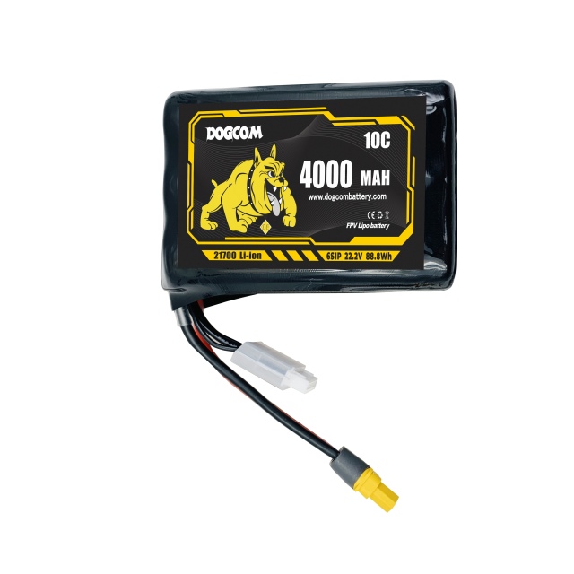 DOGCOM 21700 Li-ion battery 4000mAh 6S1P 22.2V is designed for long-range pilots