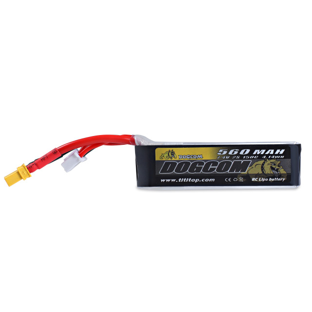 DOGCOM 560mAh 150C 2S 7.4V FPV lipo battery