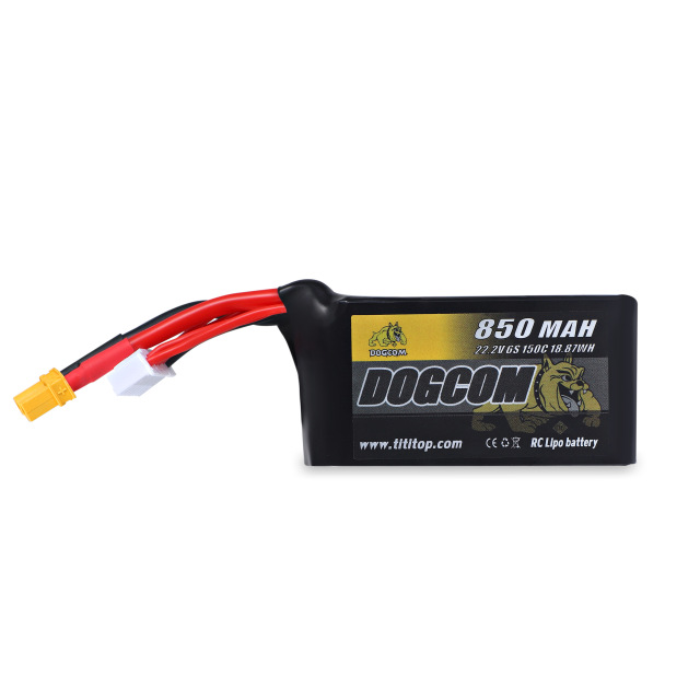 DOGCOM 850mAh 150C 22.2V 6S Lipo battery