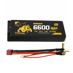 DOGCOM 6600mAh 130C 7.6V 2S1P RC hardcase Lipo battery