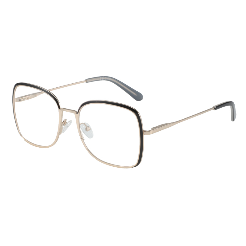Alloy Oversized Square Clear Glasses for Women Vintage Geogle Optics Glasses Frame Male Myopia Prescription Spectacles
