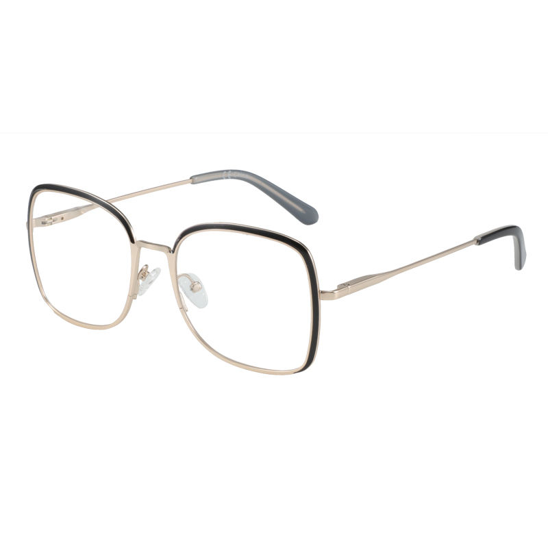 Alloy Oversized Square Clear Glasses for Women Vintage Geogle Optics Glasses Frame Male Myopia Prescription Spectacles
