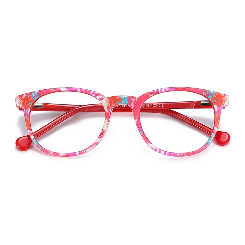 Children Optical Glasses Frame For Girls Pink Acetate Myopia Eyewear Spectacles Frames Kids Computer Gaming Eyeglasses