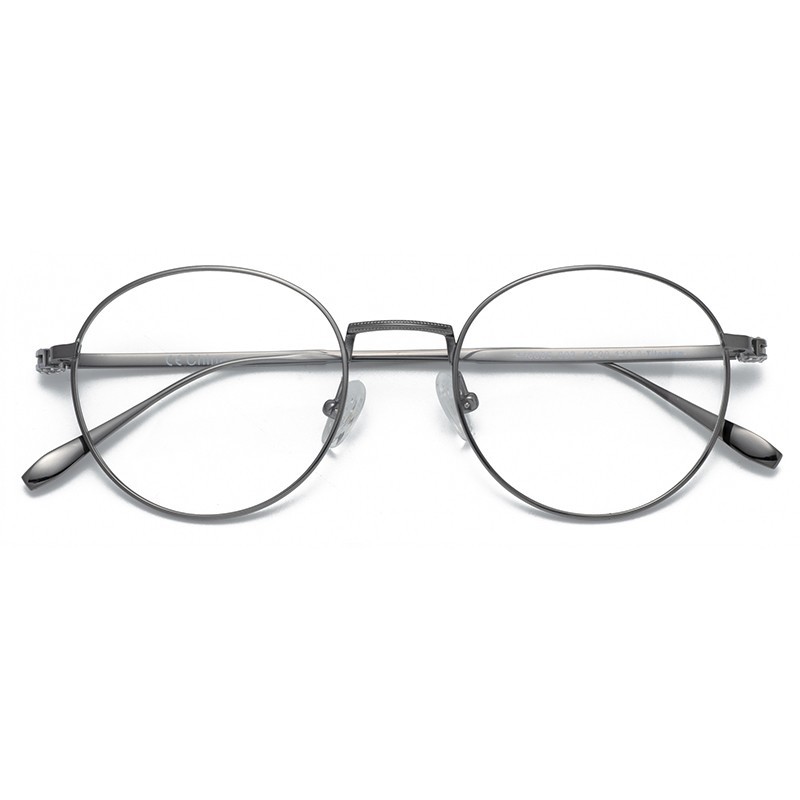 Retro Style Dropshipping Circle Round Titanium Women Eye Frames Optical Spectacle Frames