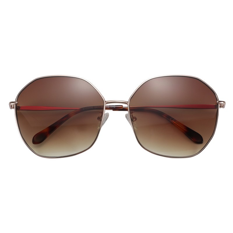 Metal Acetate Oversize Polygon Polarized Sunglasses Outdoor Goggle Driving Travel UV400 Shades for Women Sun Glasses