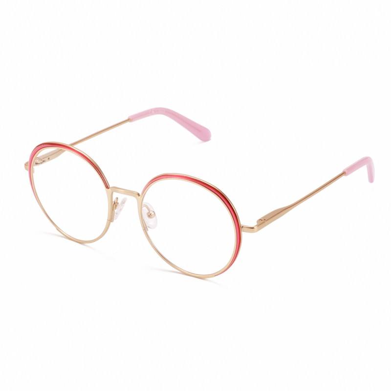 Vintage Round Acetate Metal Glasses Frames Women Designer Clear Lens Glasses Optical Myopic Prescription Eyeglasses