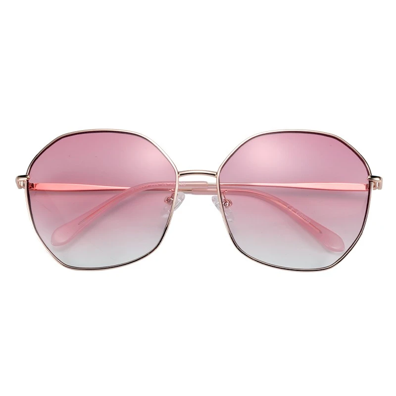 Metal Acetate Oversize Polygon Polarized Sunglasses Outdoor Goggle Driving Travel UV400 Shades for Women Sun Glasses