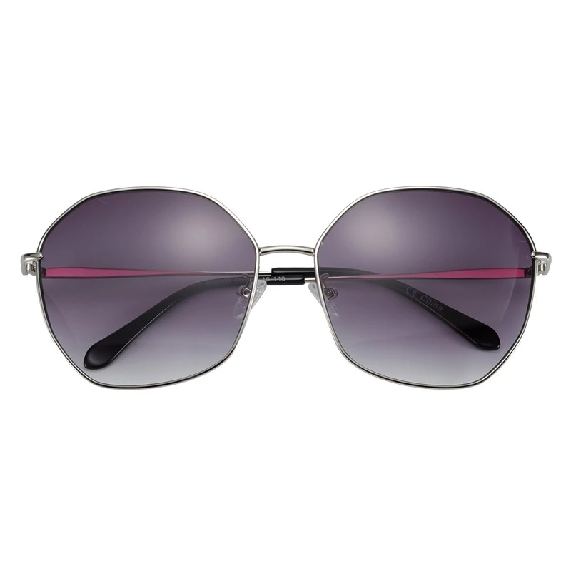 Metal Acetate Oversize Polygon Polarized Sunglasses Outdoor Goggle Driving Travel UV400 Shades for Women Sun Glasses