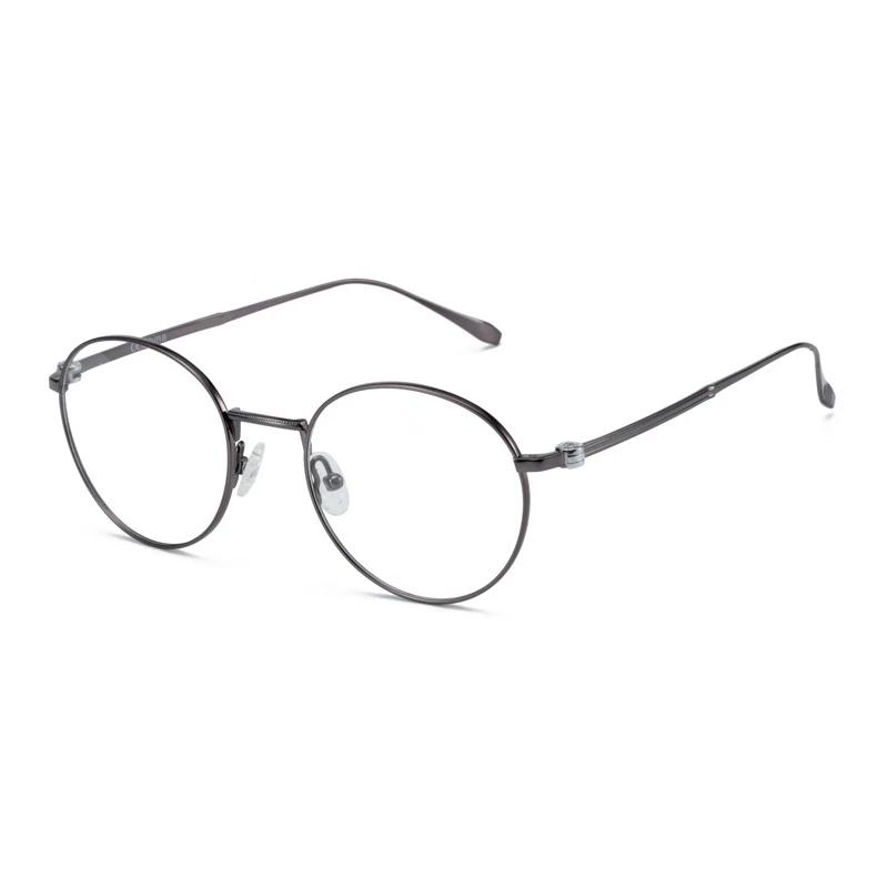 Retro Style Dropshipping Circle Round Titanium Women Eye Frames Optical Spectacle Frames