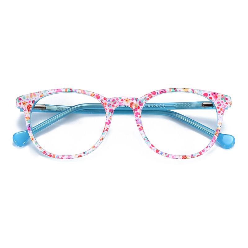 Children Optical Glasses Frame For Girls Pink Acetate Myopia Eyewear Spectacles Frames Kids Computer Gaming Eyeglasses