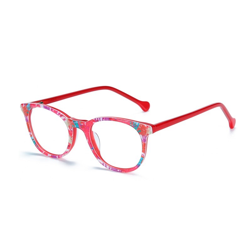 Children Optical Glasses Frame For Girls Pink Acetate Myopia Eyewear Spectacles Frames Kids Computer Gaming Eyeglasses