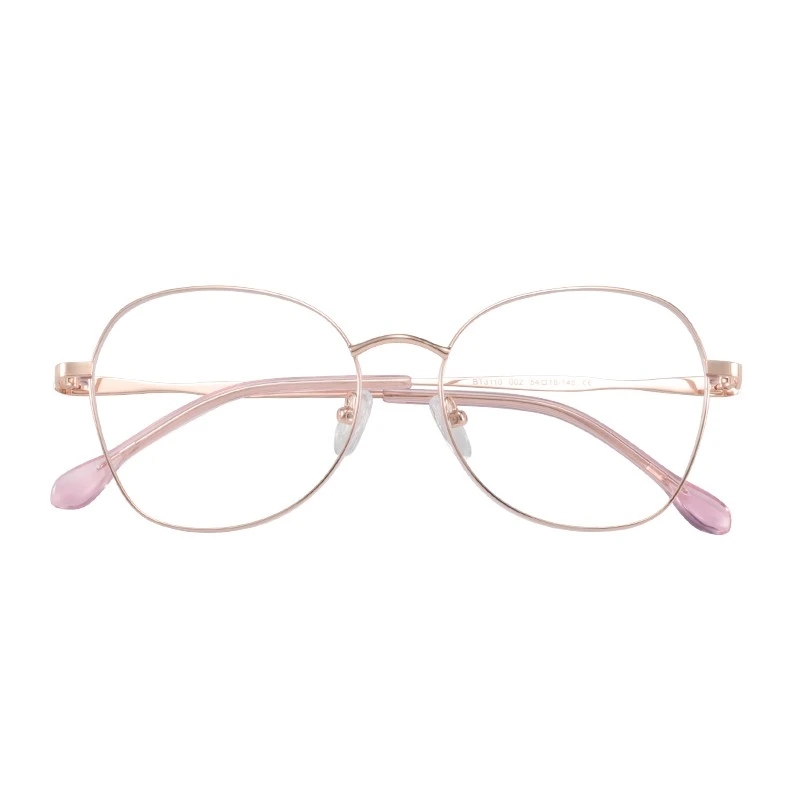 Metal Acetate Rimless Glasses Frames for Women Oversize Clear Optical Myopia Pilot Spectacles Prescription Eyeglasses