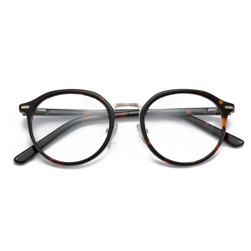 Vintage Acetate Round Glasses Frames For Men Women Designer Optical Optical Myopia Spectacle Prescription Eyeglasses