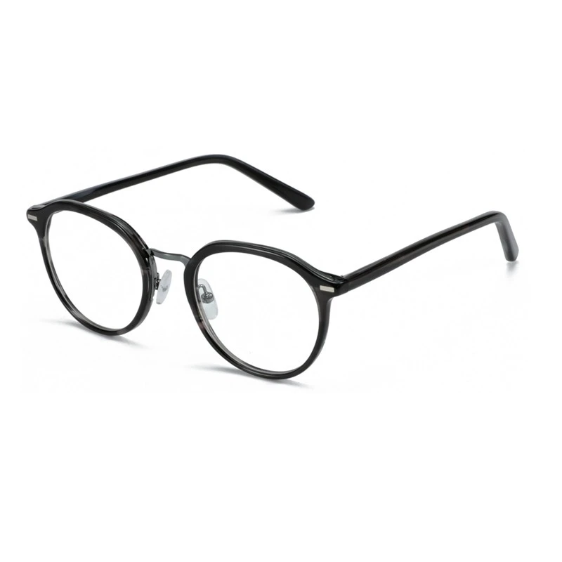 Vintage Acetate Round Glasses Frames For Men Women Designer Optical Optical Myopia Spectacle Prescription Eyeglasses