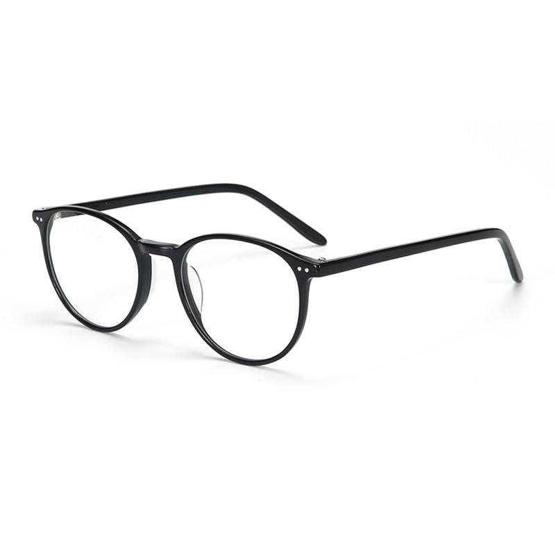 Retro Acetate Prescription Glasses Frame Women Men Round Optical Myopia Anti Blue Light Eyeglasses Photochromic Eyewear