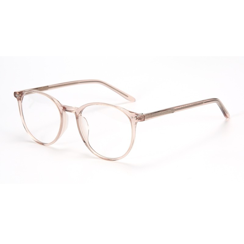 Retro Acetate Prescription Glasses Frame Women Men Round Optical Myopia Anti Blue Light Eyeglasses Photochromic Eyewear