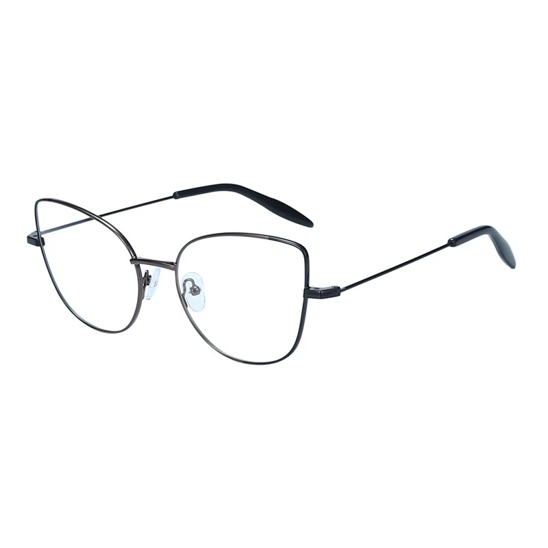 High standard Fashion Italy design Women oversized metal frame Women Cat Eye optical eye glasses