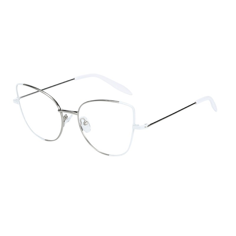 High standard Fashion Italy design Women oversized metal frame Women Cat Eye optical eye glasses