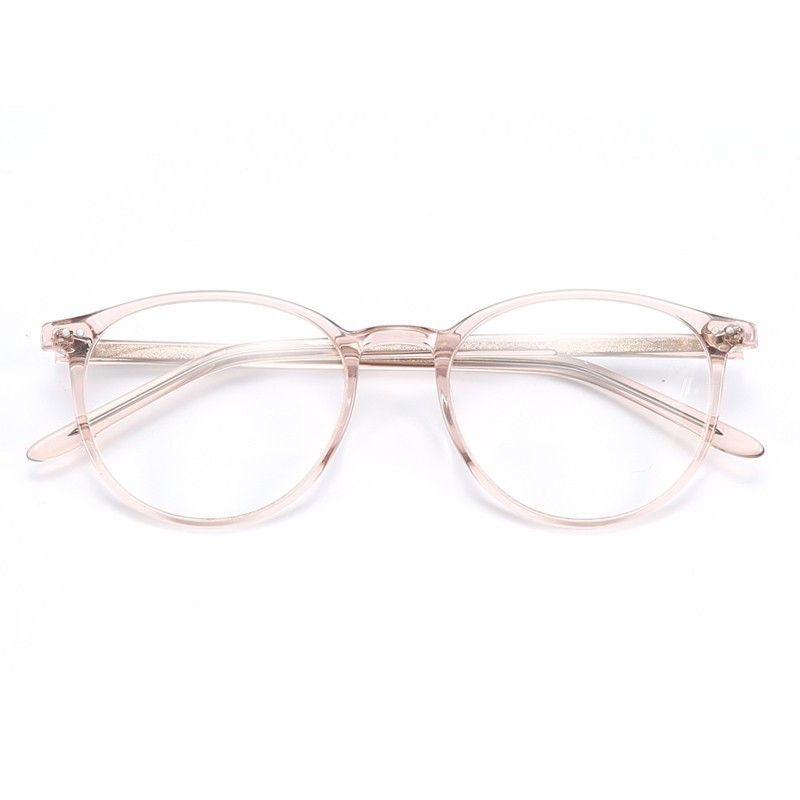 Retro Acetate Prescription Glasses Frame Women Men Round Optical Myopia Anti Blue Light Eyeglasses Photochromic Eyewear