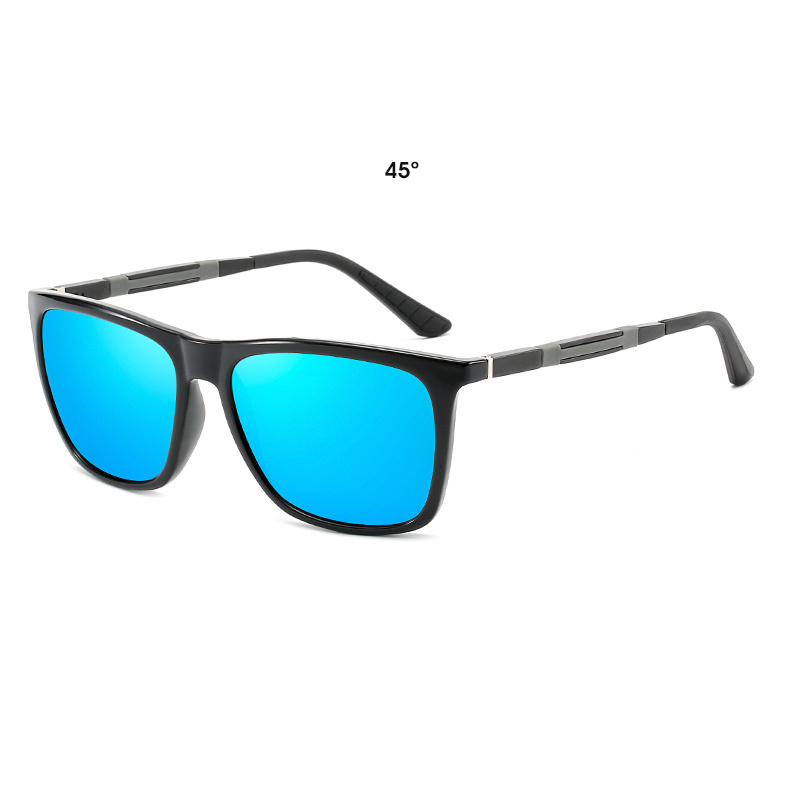 Brand Design UV400 Polarized Sunglasses for Men Driving Black Square Sun Glasses Coating Polaroid Lens Shades Oculos