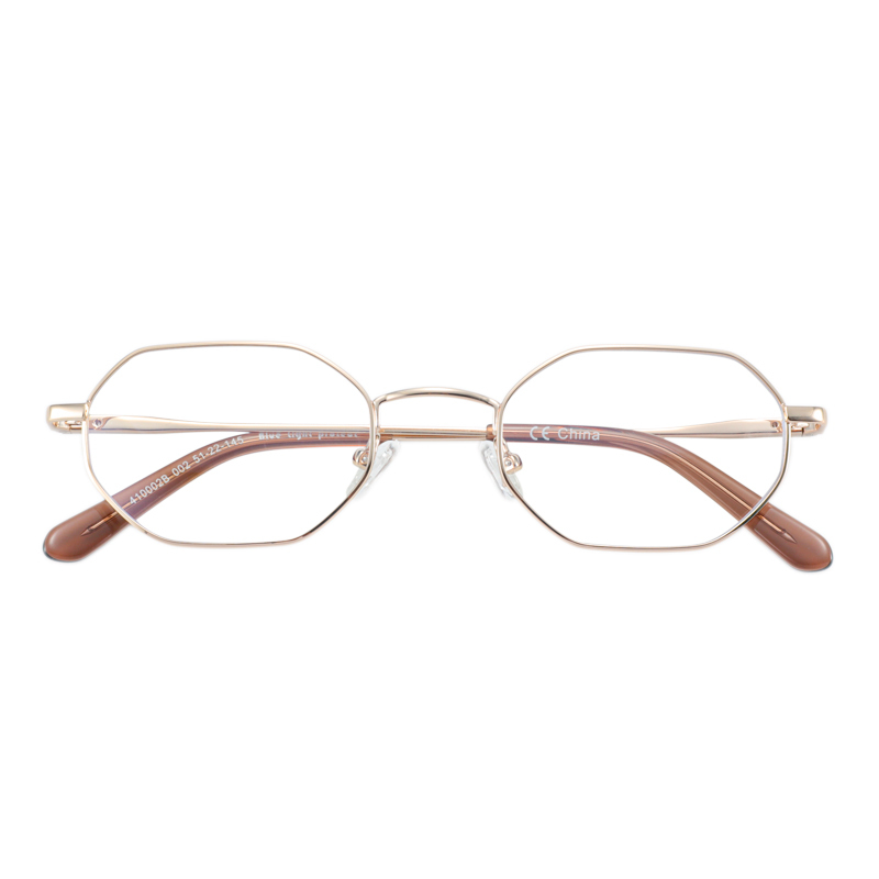 Metal Small Hexagon Glasses Frames For Women Anti-blue Light Optical Myopia Prescription Eyeglasses Spectacle Frame