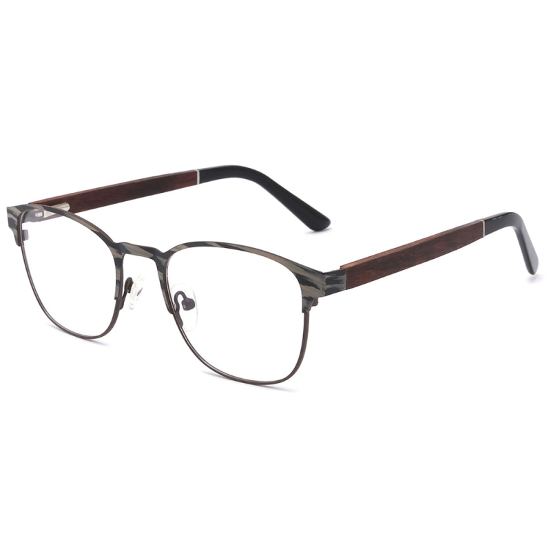 Retro Wooden Plain Glasses Frame For Men Women Myopia Prescription Optical CR-39 Clear Lens Eyeglasses Frames Eyewear