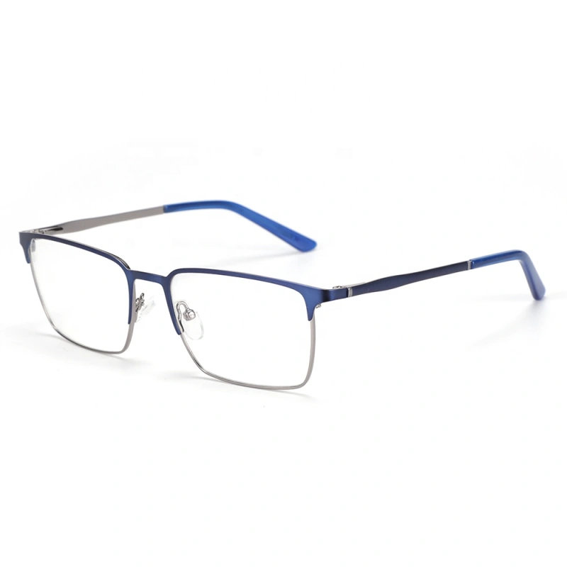 Half-rim Glasses Frame Ultralight Square Male Optical Myopia Prescription Eyeglasses Anti Blue Light CR39 Resin Lenses