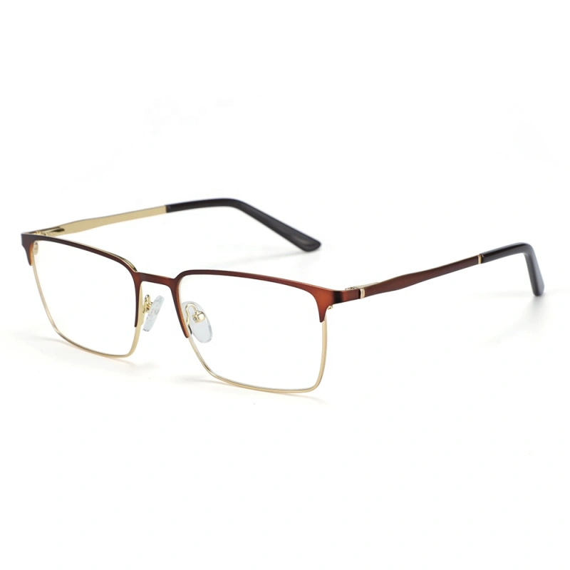 Half-rim Glasses Frame Ultralight Square Male Optical Myopia Prescription Eyeglasses Anti Blue Light CR39 Resin Lenses