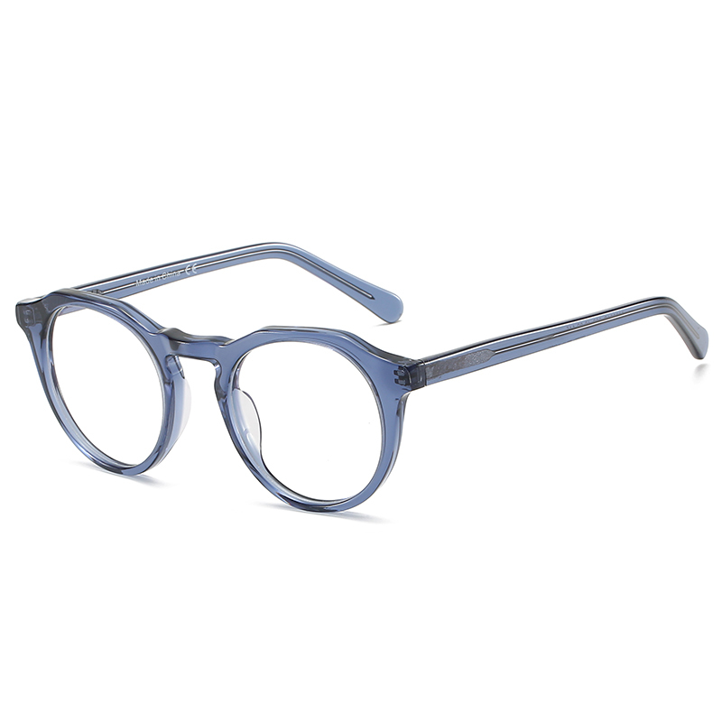 Acetate Small Round Anti Blue Light Optical Glasses Frame For Women Frame Blue Ray Blocking Gaming Computer Eyeglasses