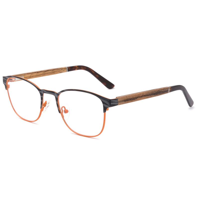 Retro Wooden Plain Glasses Frame For Men Women Myopia Prescription Optical CR-39 Clear Lens Eyeglasses Frames Eyewear