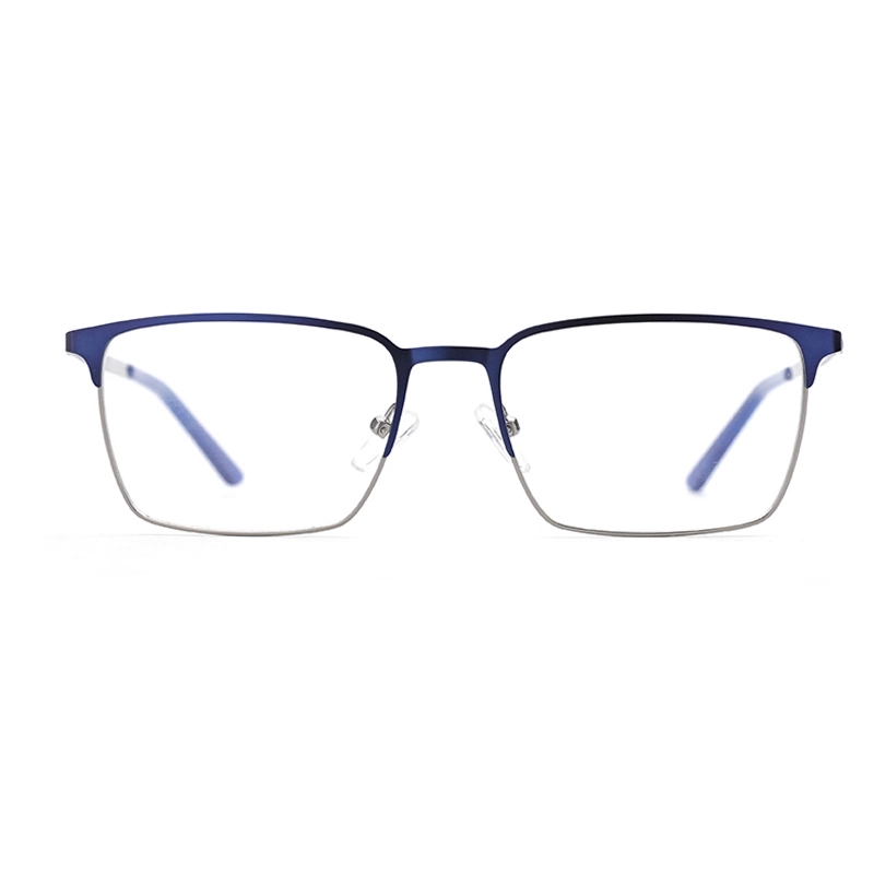 Half-rim Glasses Frame Ultralight Square Male Optical Myopia Prescription Eyeglasses Anti Blue Light CR39 Resin Lenses