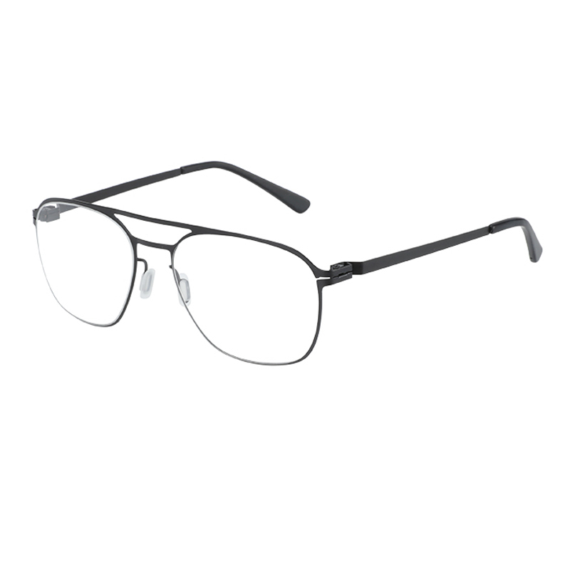 Double Bridge Titanium Glasses Frame For Retro Men Lightweight Myopia Optical Prescription Spectacle Eyeglasses