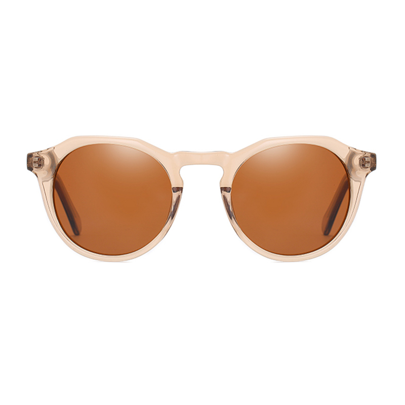 Acetate Small Round Ultralight Polarized Sunglasses For Women's Retro Anti-Glare UV400 Sun Glasses Gafas De Sol