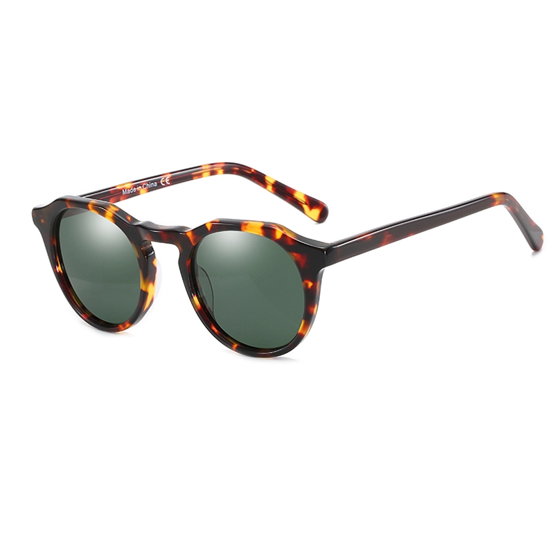 Acetate Small Round Ultralight Polarized Sunglasses For Women's Retro Anti-Glare UV400 Sun Glasses Gafas De Sol