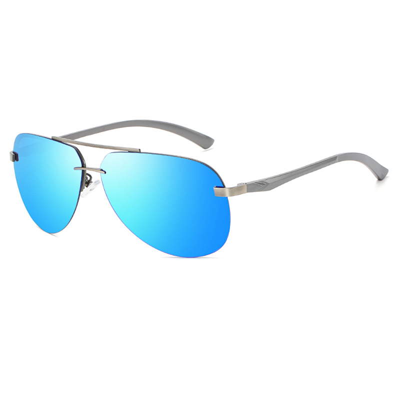 Rimless Pilot Sun Glasses for Men HD Polarized UV400 Driving Sunglasses Male Brand Designer Shades Eyewear Gafas De Sol