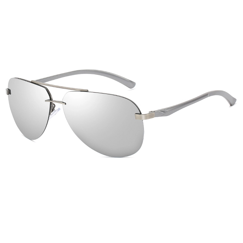 Rimless Pilot Sun Glasses for Men HD Polarized UV400 Driving Sunglasses Male Brand Designer Shades Eyewear Gafas De Sol