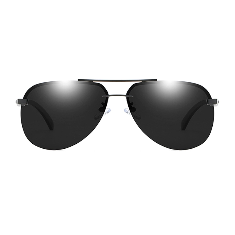 Rimless Pilot Sun Glasses for Men HD Polarized UV400 Driving Sunglasses Male Brand Designer Shades Eyewear Gafas De Sol