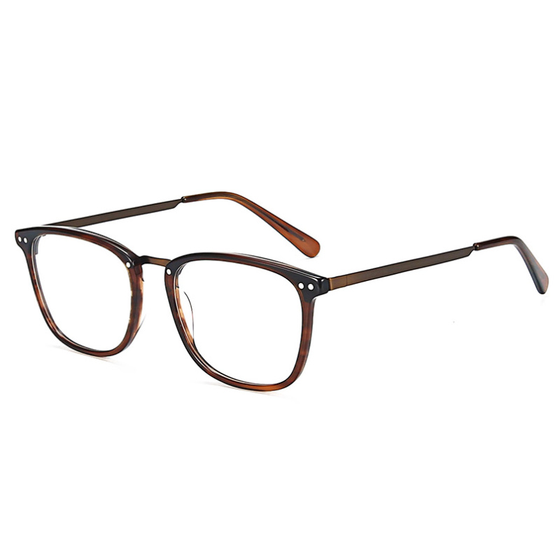 Acetate Glasses Frame Men Prescription Eyeglasses Spectacles Female Oversize Square Myopia Optical Eyewear Frames