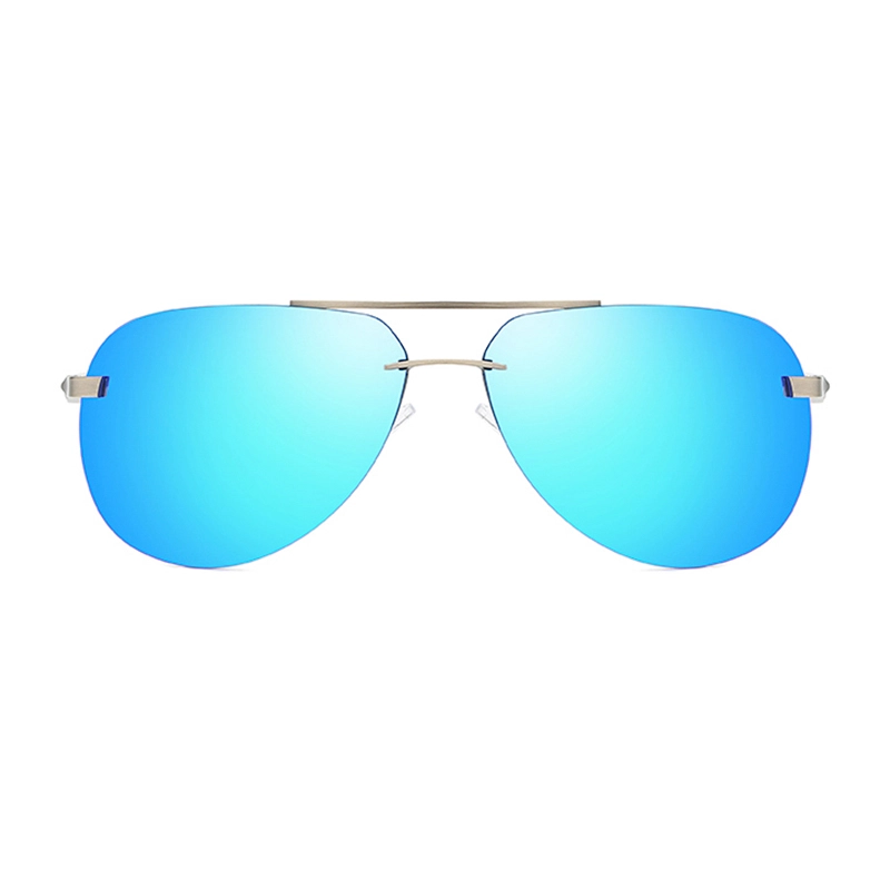 Rimless Pilot Sun Glasses for Men HD Polarized UV400 Driving Sunglasses Male Brand Designer Shades Eyewear Gafas De Sol