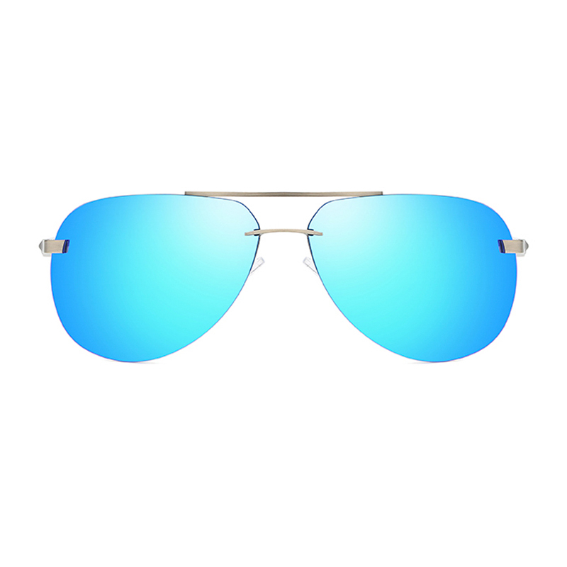 Rimless Pilot Sun Glasses for Men HD Polarized UV400 Driving Sunglasses Male Brand Designer Shades Eyewear Gafas De Sol