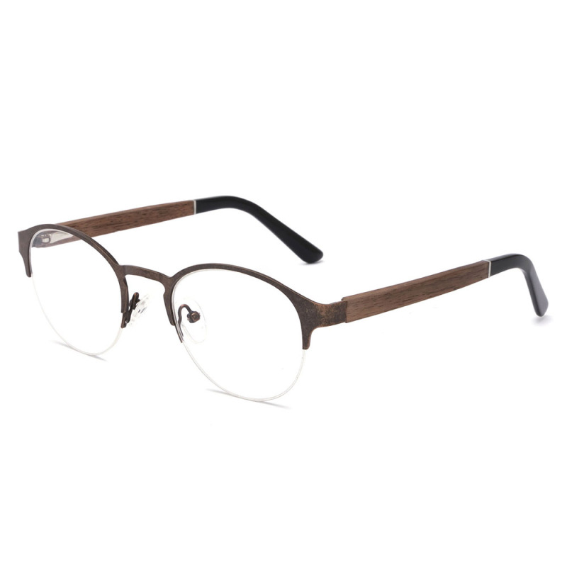 2020 Fashion Trending Oval Glasses Frame Men/Women Anti Blue Light Myopia Prescription Half Frame Optical Eyeglasses