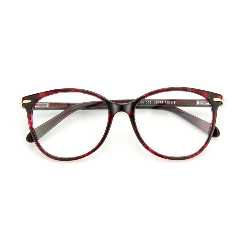 Retro Acetate Prescription Glasses Customize Optical Eyeglasses Fashion Spectacles For Women Myopia Clear Resin Lenses