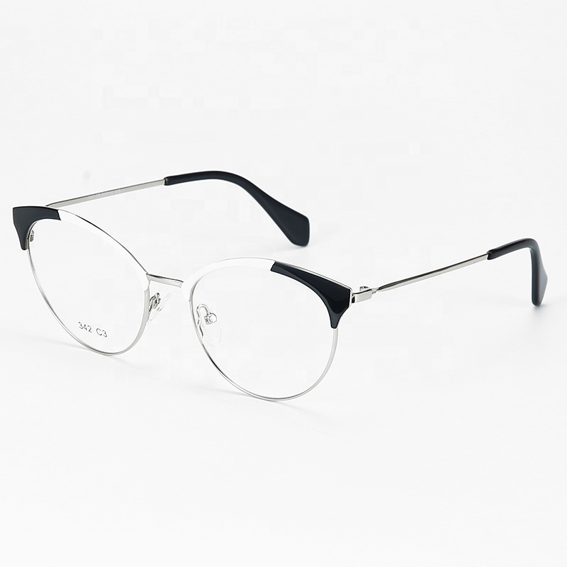 Retro Metal Cat Eye Glasses Frame Female Clear Lens Optical Myopia Computer Prescription Glasses Eyewear Accessories