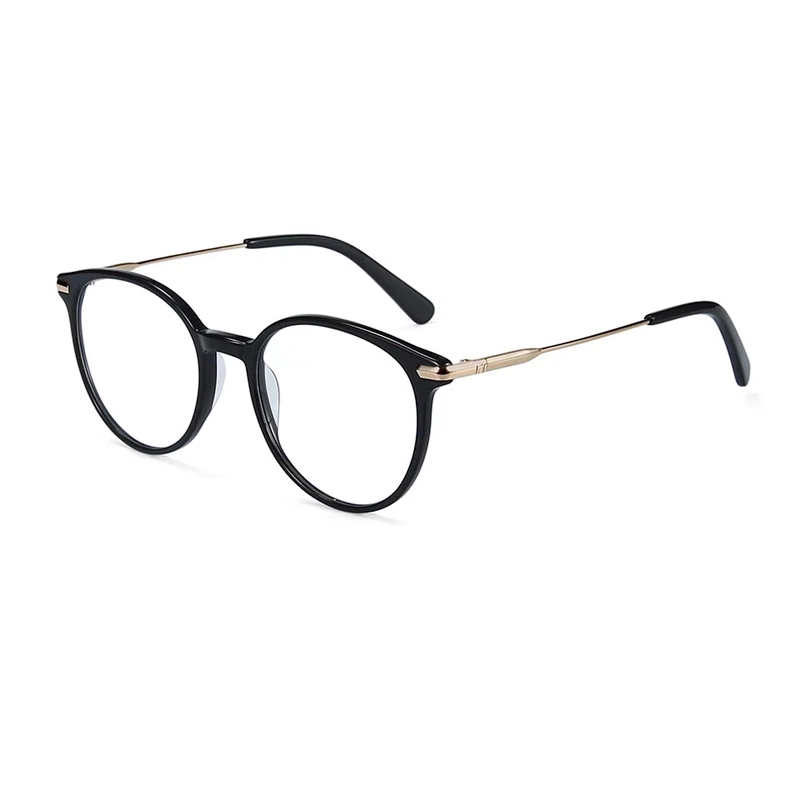 Acetate Round Glasses Frame Women Fashion Prescription Eyeglasses Vintage Transparent Optical Myopia Eye Glasses Frames