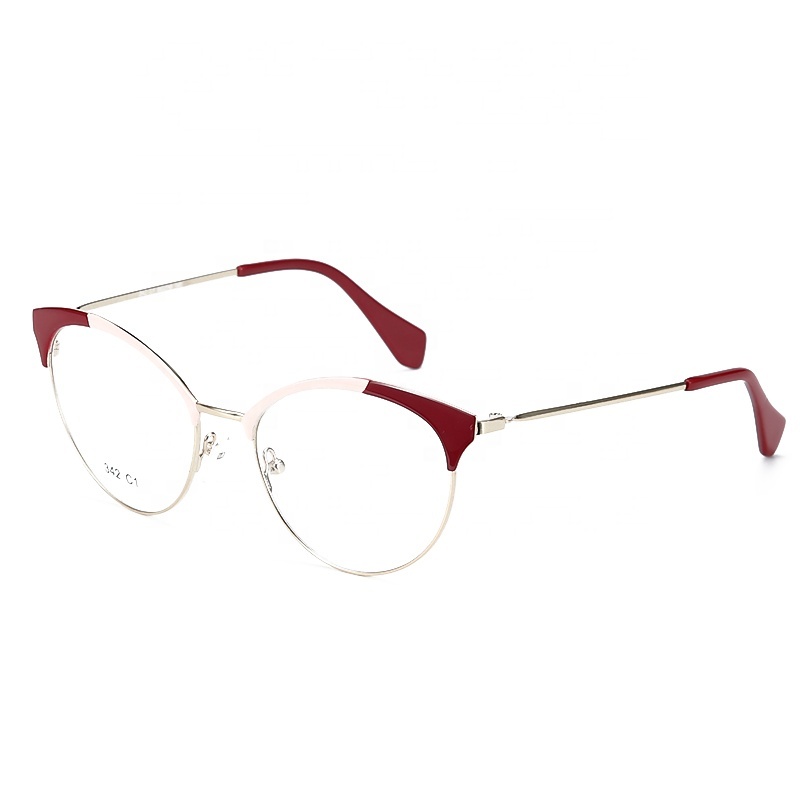 Retro Metal Cat Eye Glasses Frame Female Clear Lens Optical Myopia Computer Prescription Glasses Eyewear Accessories