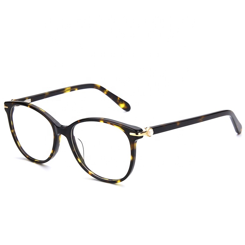Retro Acetate Prescription Glasses Customize Optical Eyeglasses Fashion Spectacles For Women Myopia Clear Resin Lenses
